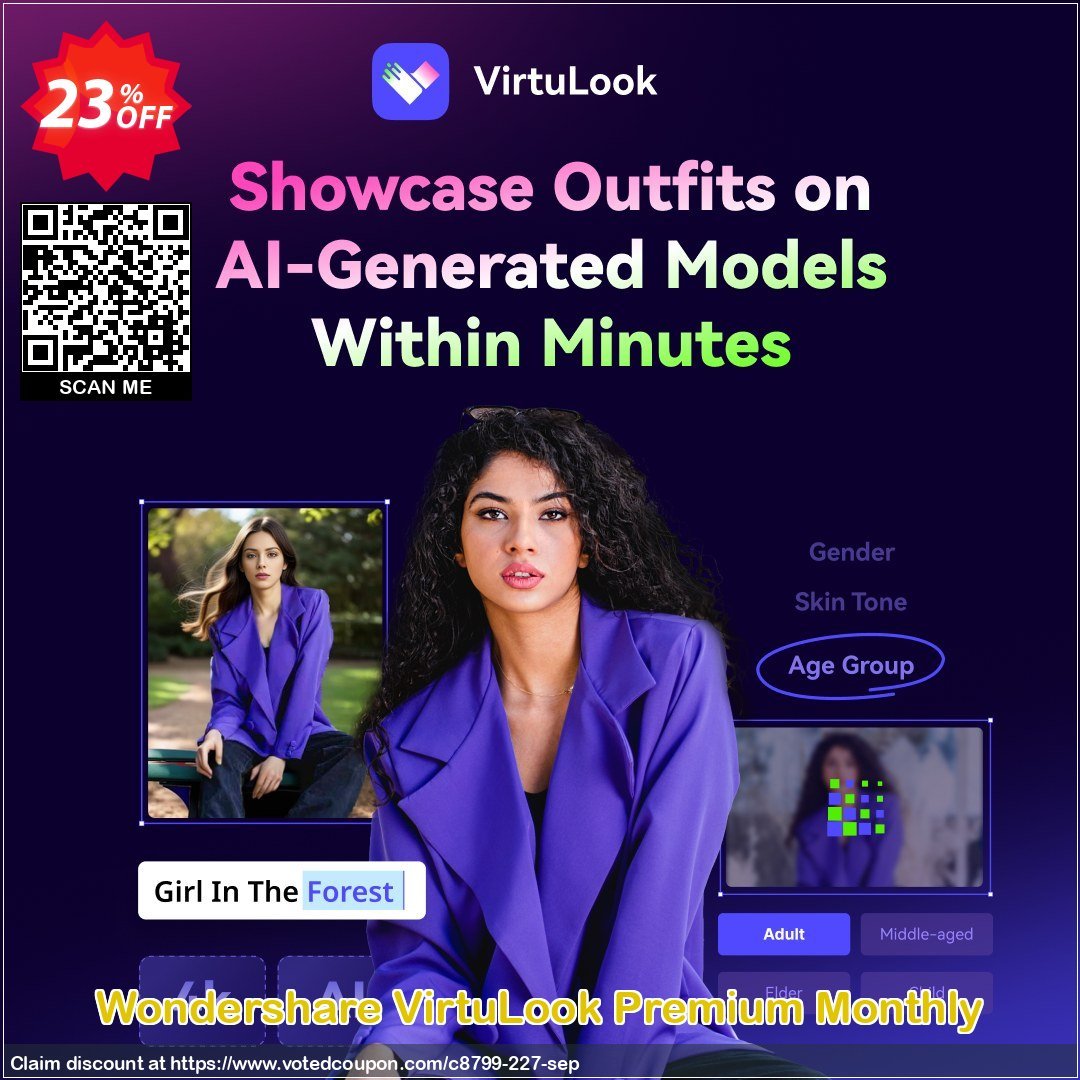 Wondershare VirtuLook Premium Monthly Coupon Code May 2024, 23% OFF - VotedCoupon