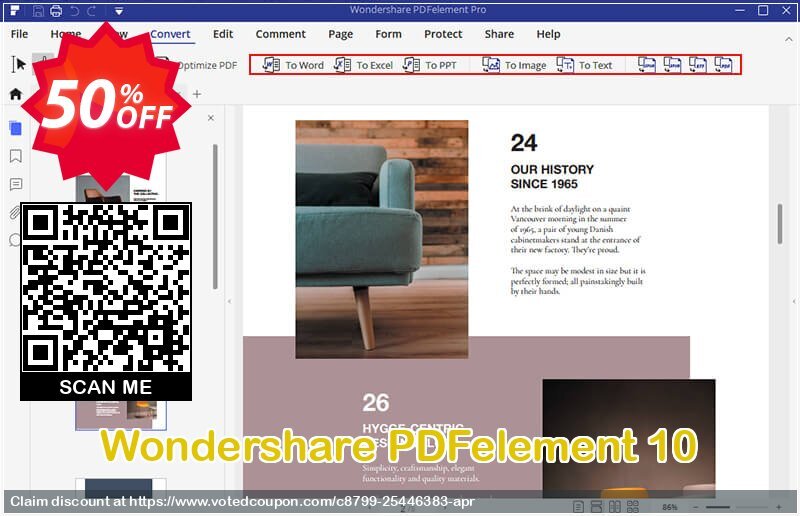 Wondershare PDFelement 10 voted-on promotion codes