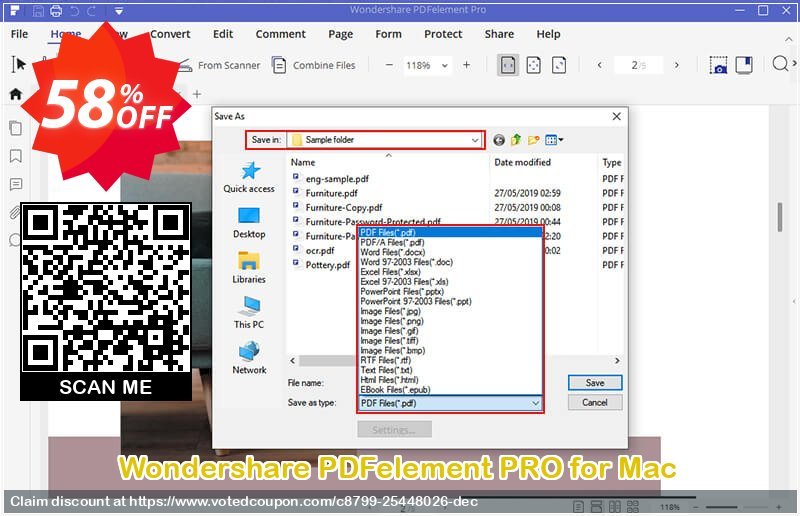 Wondershare PDFelement PRO for MAC Coupon Code Sep 2023, 58% OFF - VotedCoupon
