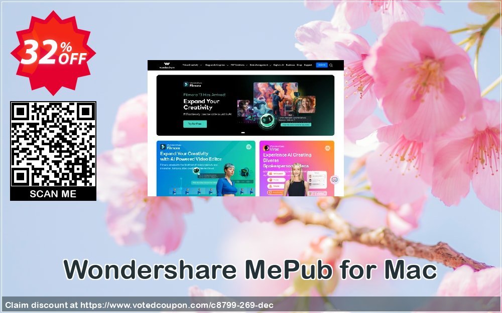 Wondershare MePub for MAC Coupon, discount 30% Wondershare Software (8799). Promotion: 