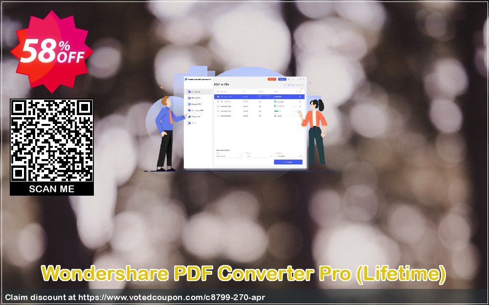 Wondershare PDF Converter Pro, Lifetime  Coupon Code Mar 2024, 58% OFF - VotedCoupon