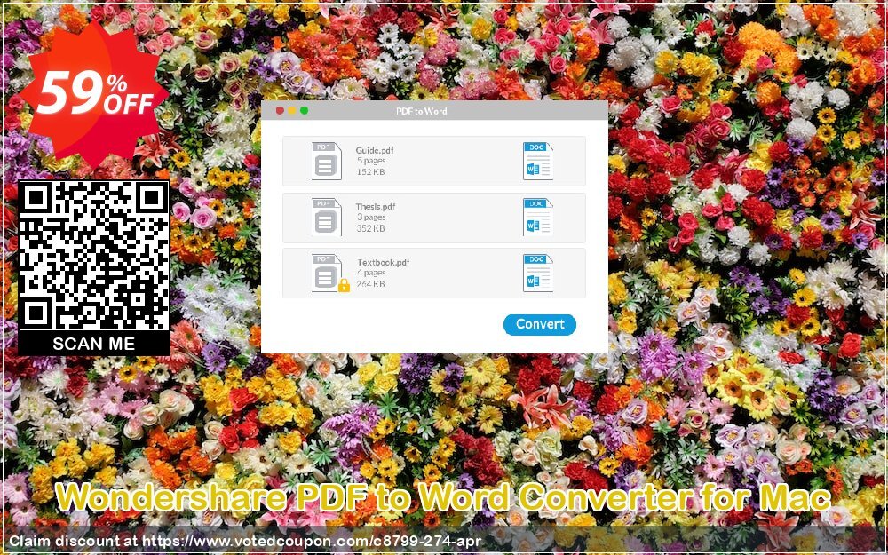 Wondershare PDF to Word Converter for MAC Coupon Code May 2024, 59% OFF - VotedCoupon