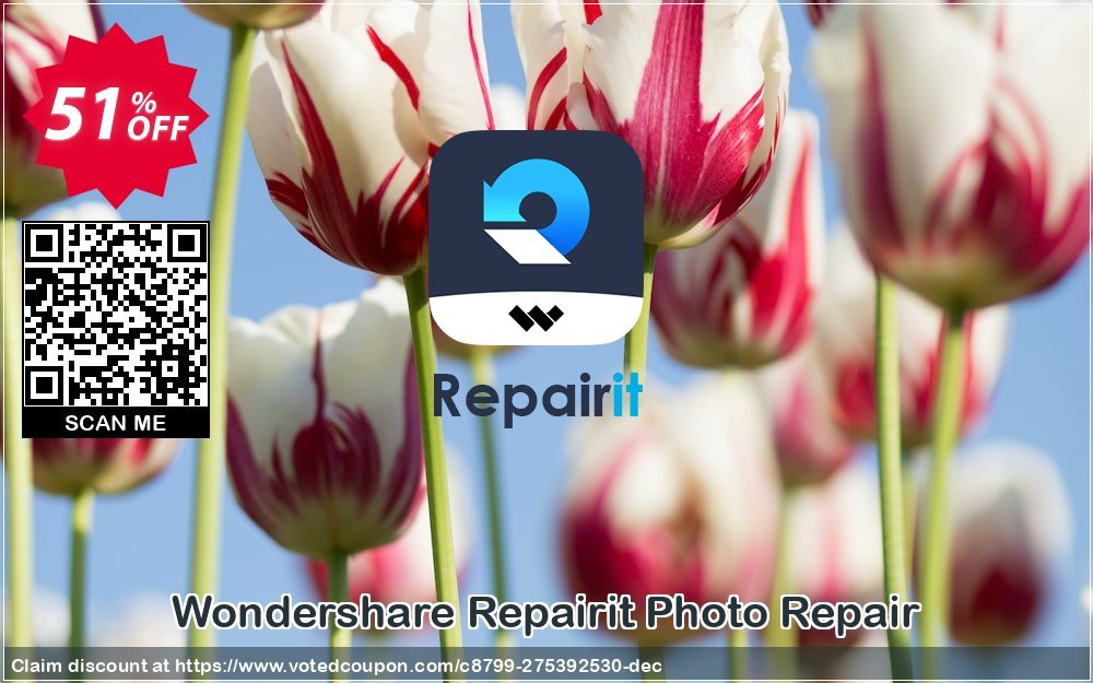 Get 51% OFF Wondershare Repairit Photo Repair Coupon