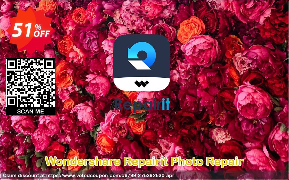 Wondershare Repairit Photo Repair Coupon, discount 50% OFF Wondershare Repairit Photo Repair, verified. Promotion: Wondrous discounts code of Wondershare Repairit Photo Repair, tested & approved