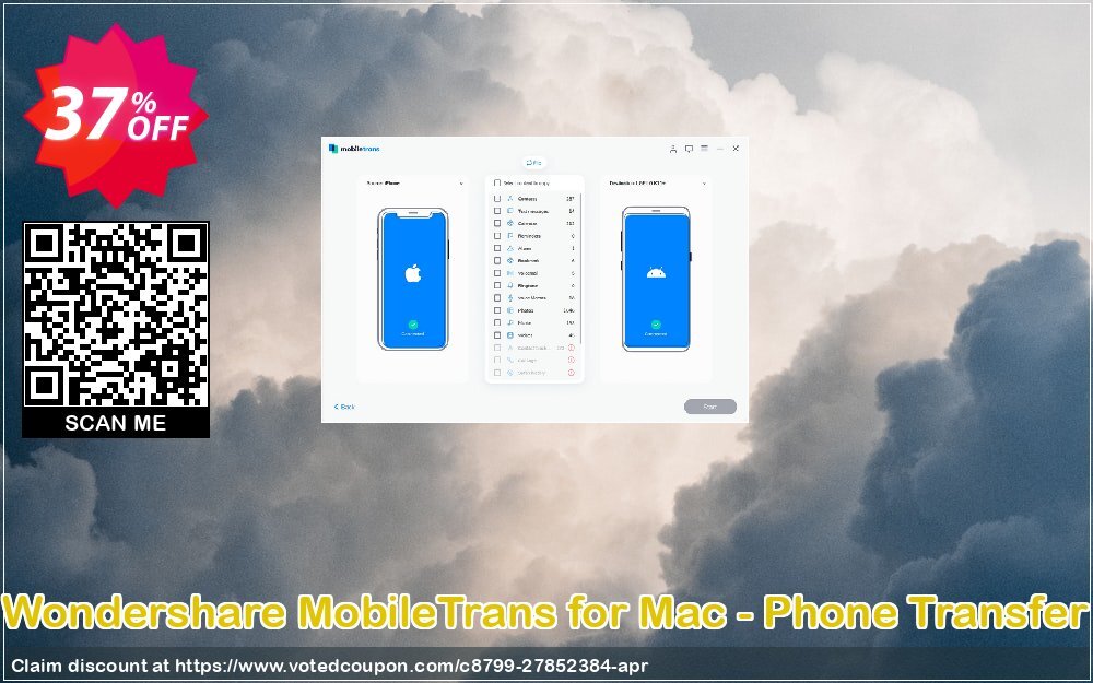 Wondershare MobileTrans for MAC - Phone Transfer Coupon, discount MT 30% OFF. Promotion: Stirring promotions code of MobileTrans (Mac) - Phone Transfer 2024