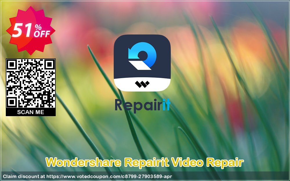 Wondershare Repairit Video Repair Coupon, discount Wondershare Video Repair(Win) Awful sales code 2024. Promotion: Awful sales code of Wondershare Video Repair(Win) 2024