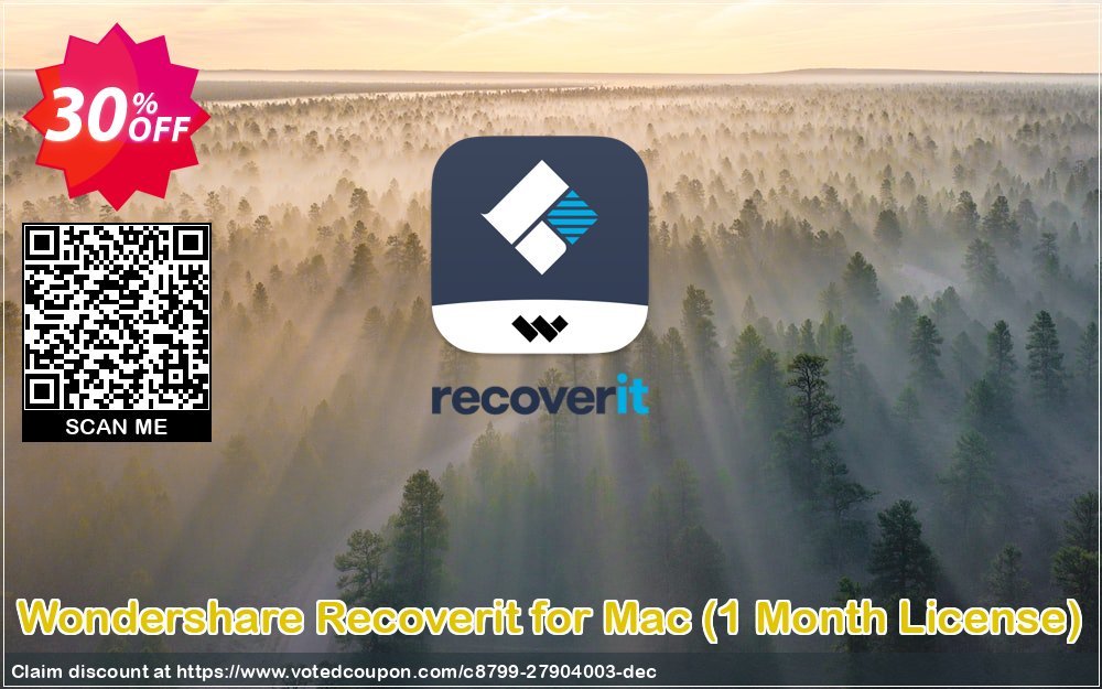 Get 30% OFF Wondershare Recoverit for Mac, 1 Month License Coupon