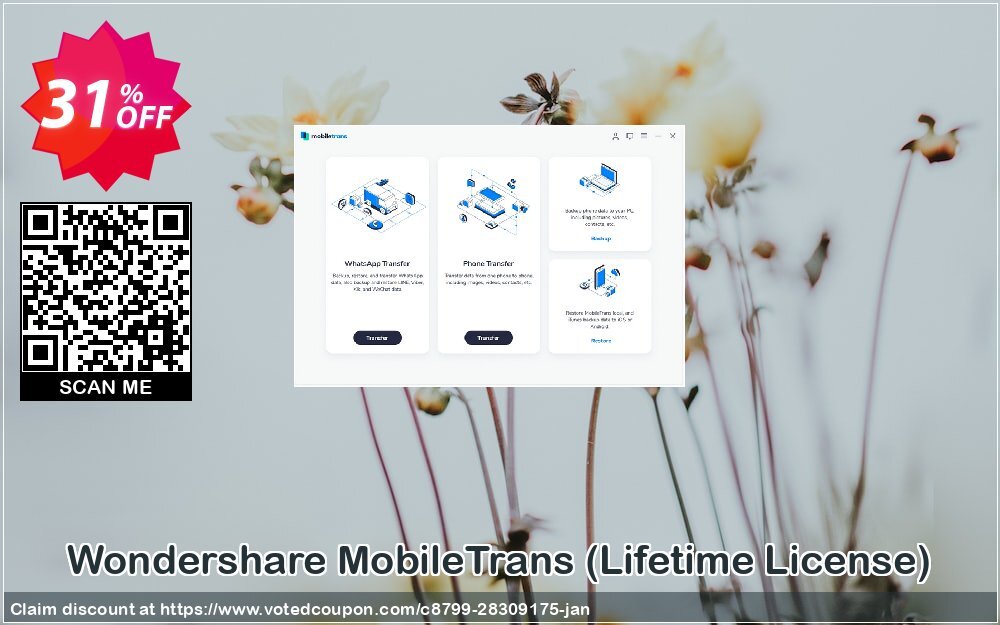 Wondershare MobileTrans, Lifetime Plan  Coupon Code Dec 2023, 31% OFF - VotedCoupon