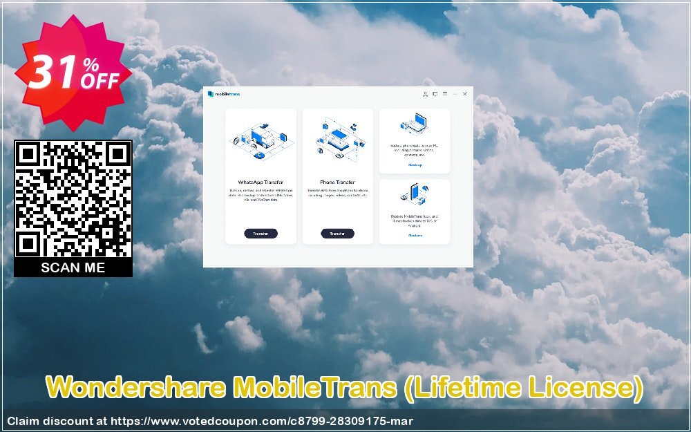 Wondershare MobileTrans, Lifetime Plan  Coupon Code Apr 2024, 31% OFF - VotedCoupon