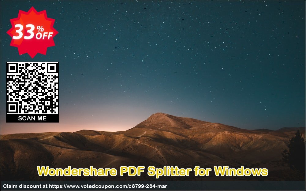 Wondershare PDF Splitter for WINDOWS Coupon Code Apr 2024, 33% OFF - VotedCoupon