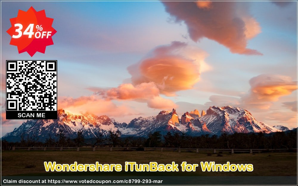 Wondershare iTunBack for WINDOWS Coupon, discount 30% Wondershare Software (8799). Promotion: 