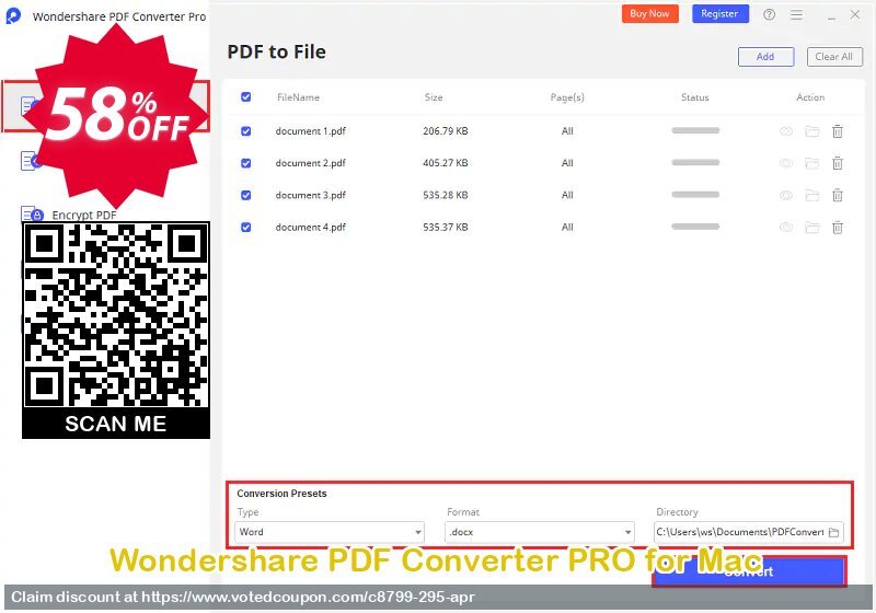 Wondershare PDF Converter PRO for MAC Coupon Code Apr 2024, 58% OFF - VotedCoupon