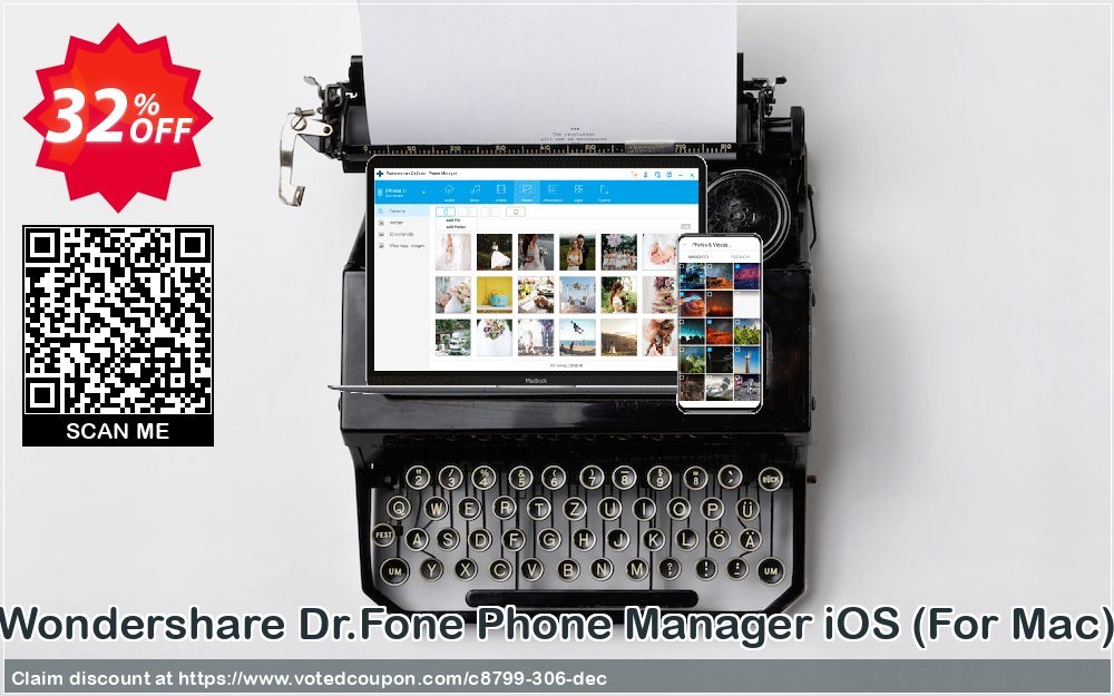 Wondershare Dr.Fone Phone Manager iOS, For MAC  Coupon Code Dec 2023, 32% OFF - VotedCoupon