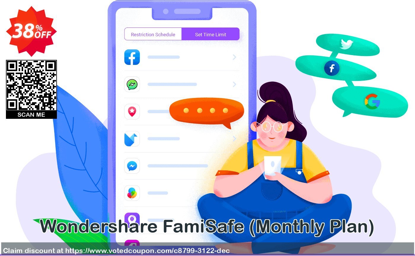 Wondershare FamiSafe, Monthly Plan  Coupon Code Dec 2023, 38% OFF - VotedCoupon