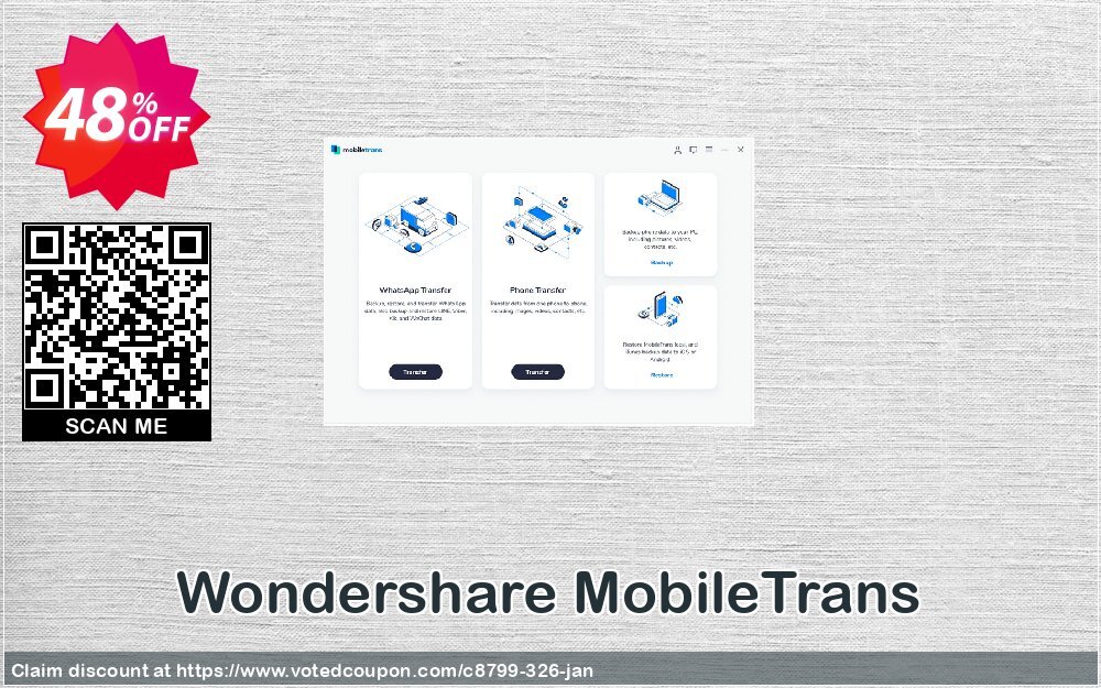 Wondershare MobileTrans voted-on promotion codes