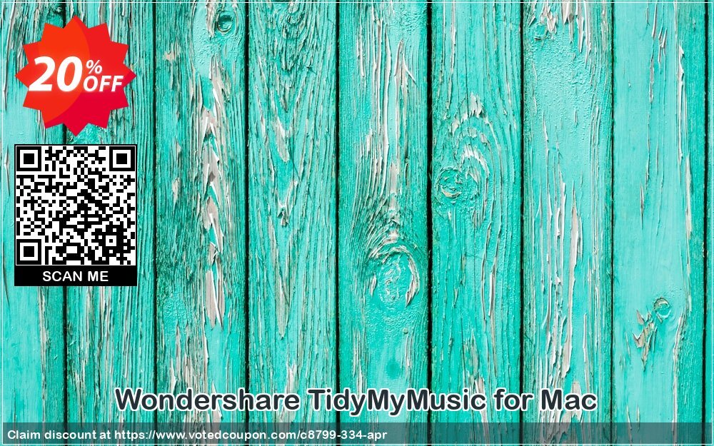 Wondershare TidyMyMusic for MAC voted-on promotion codes