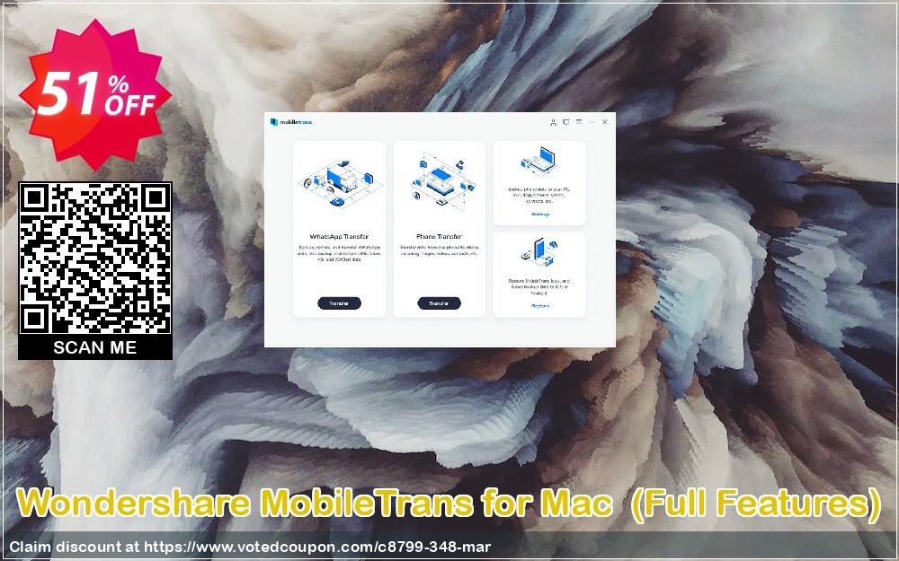 Wondershare MobileTrans for MAC , Full Features  Coupon Code May 2024, 51% OFF - VotedCoupon