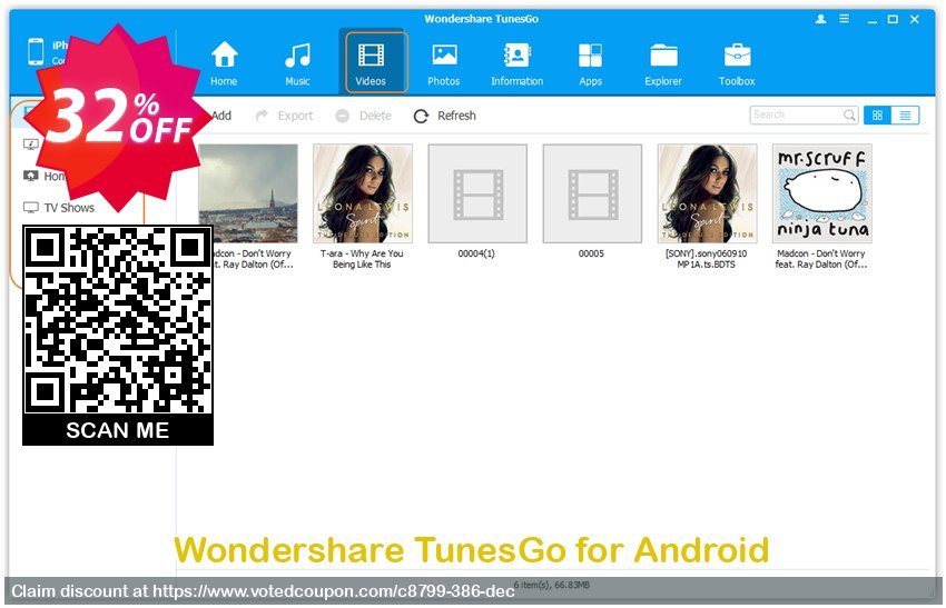 Wondershare TunesGo for Android Coupon, discount 30% Wondershare TunesGo (8799). Promotion: 30% Wondershare Software (8799)