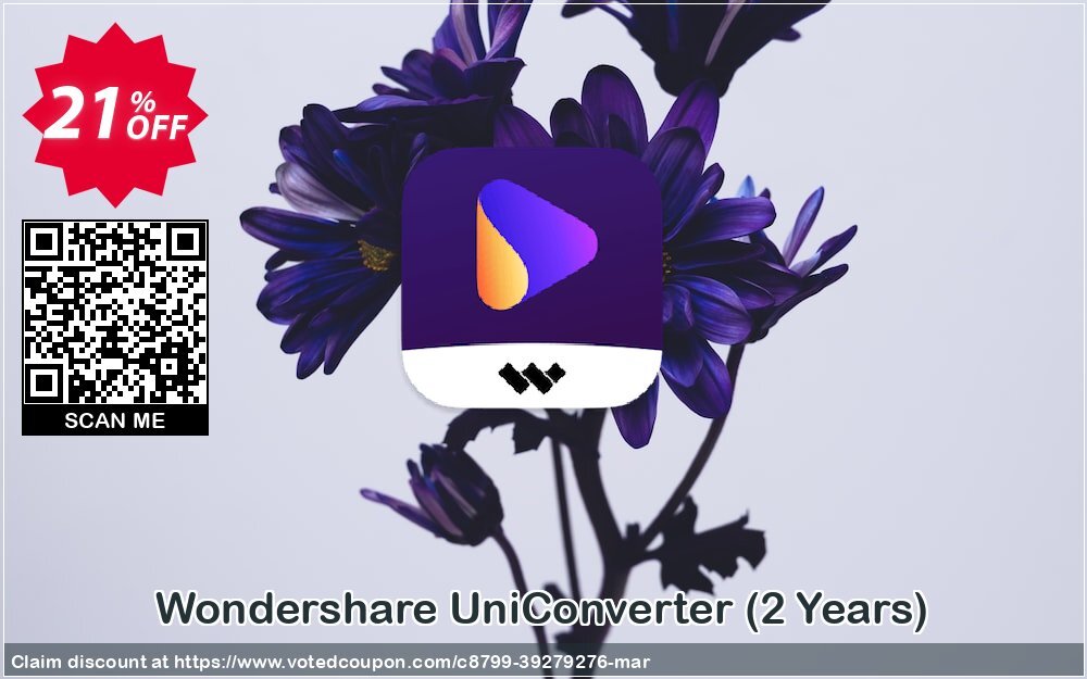 Wondershare UniConverter, 2 Years  Coupon, discount 20% OFF Wondershare UniConverter (2 Years), verified. Promotion: Wondrous discounts code of Wondershare UniConverter (2 Years), tested & approved