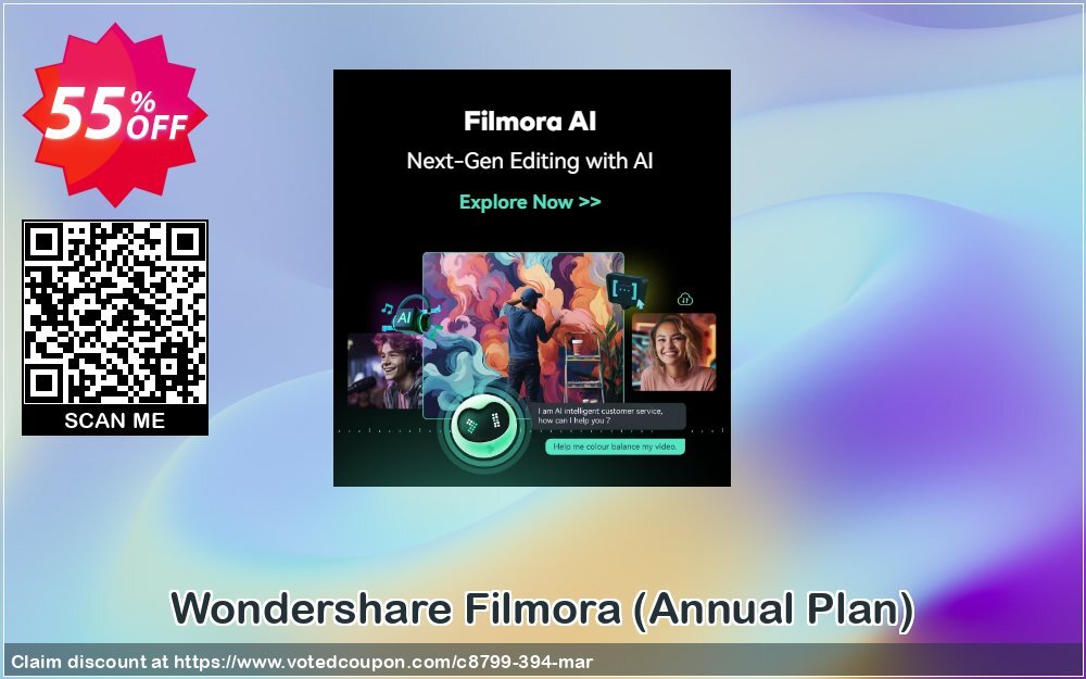 Wondershare Filmora, Annual Plan  Coupon, discount 55% OFF Wondershare Filmora (Annual Plan), verified. Promotion: Wondrous discounts code of Wondershare Filmora (Annual Plan), tested & approved