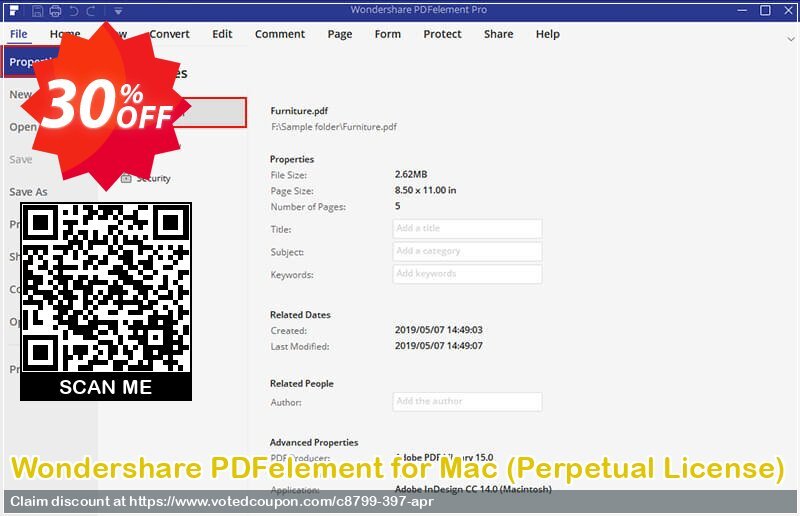 Wondershare PDFelement for MAC, Perpetual Plan  Coupon, discount 30% OFF Wondershare PDFelement for Mac (Perpetual License), verified. Promotion: Wondrous discounts code of Wondershare PDFelement for Mac (Perpetual License), tested & approved