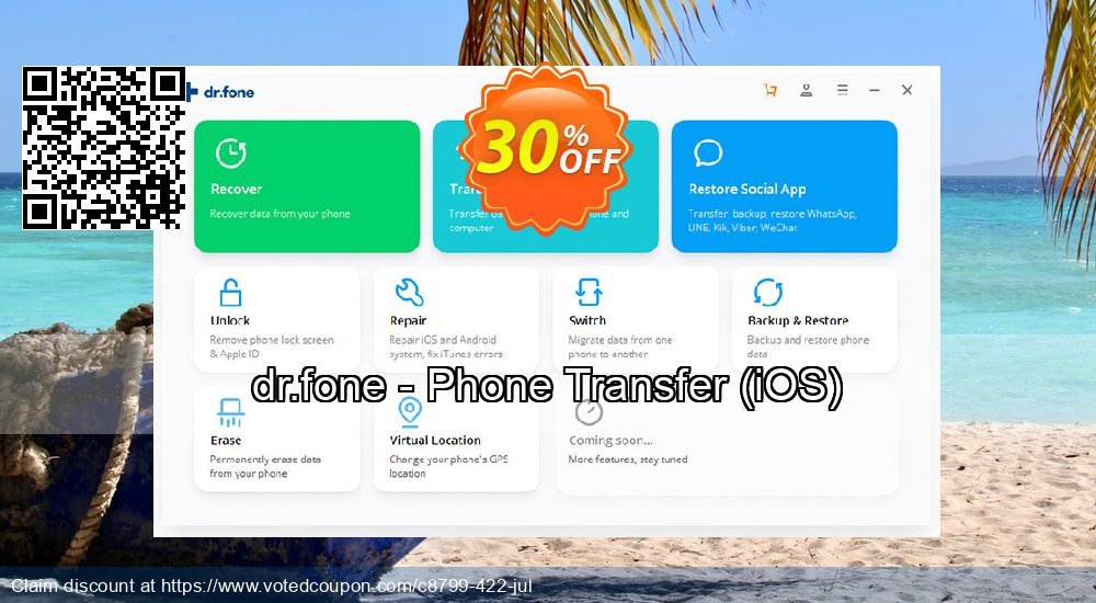 Get 31% OFF dr.fone - Phone Transfer, iOS Coupon