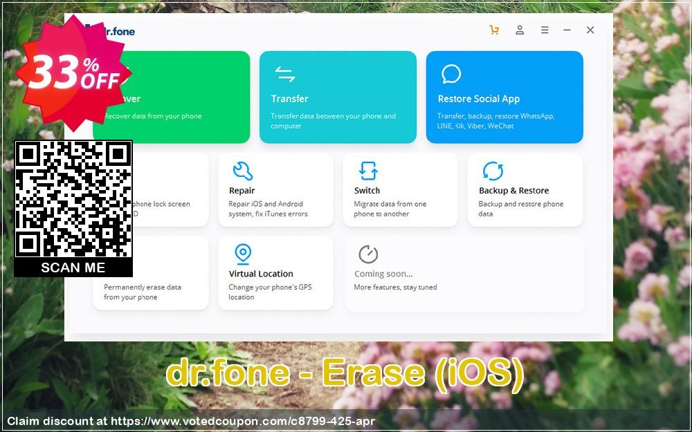 dr.fone - Erase, iOS  Coupon Code Apr 2024, 33% OFF - VotedCoupon