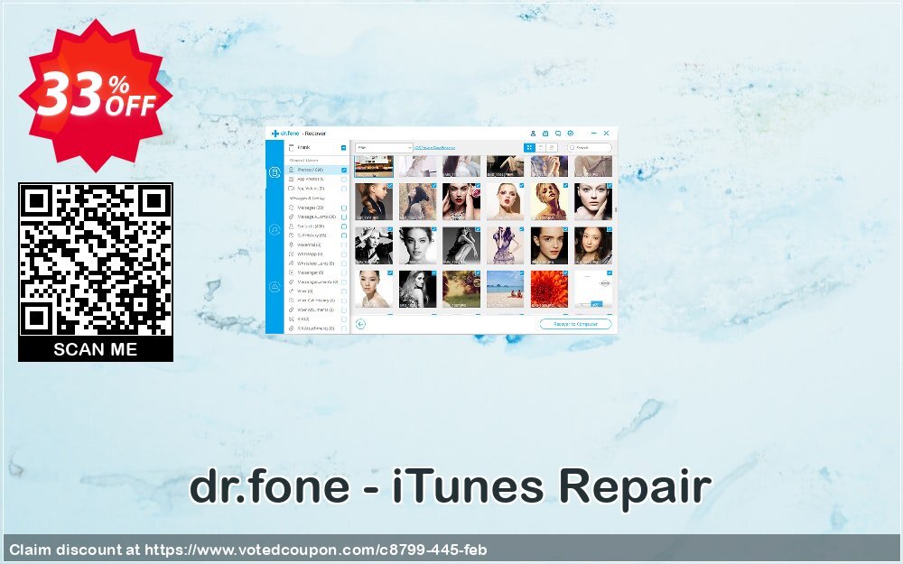 dr.fone - iTunes Repair Coupon, discount Dr.fone all site promotion-30% off. Promotion: 30% Wondershare Software (8799)