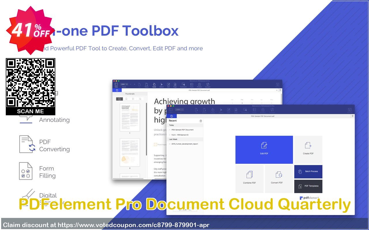 PDFelement Pro Document Cloud Quarterly Coupon Code Apr 2024, 41% OFF - VotedCoupon