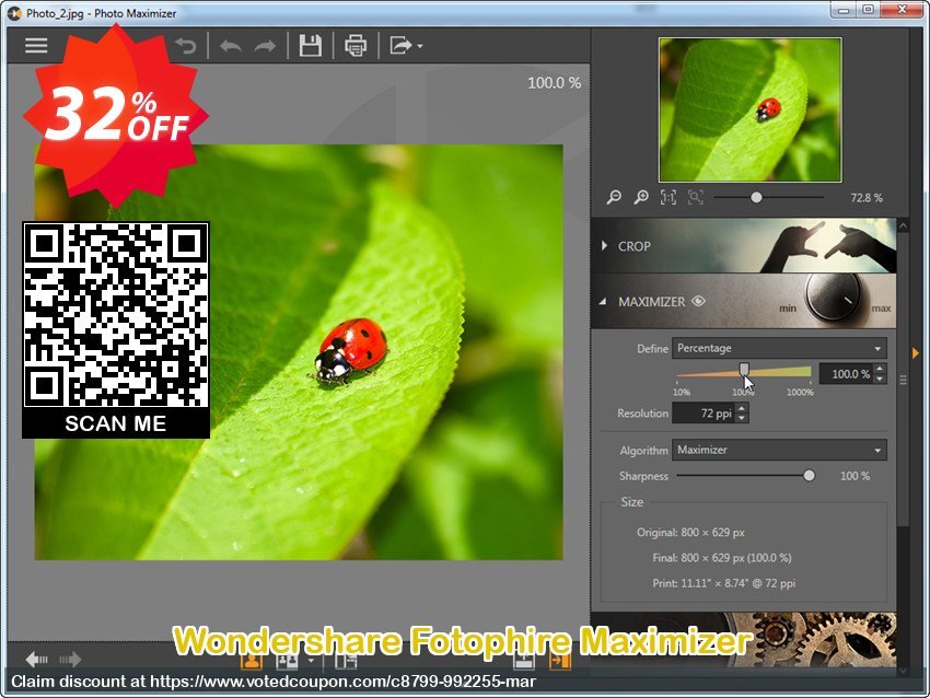 Wondershare Fotophire Maximizer voted-on promotion codes