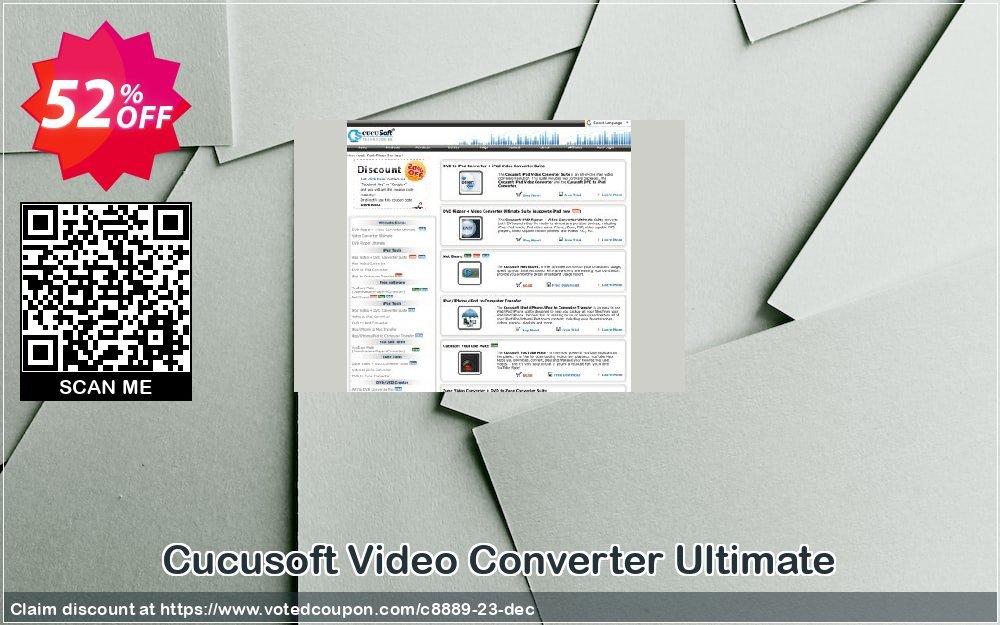 Cucusoft Video Converter Ultimate Coupon, discount Cucusoft Video Converter Ultimate stirring sales code 2023. Promotion: Cucusoft discount coupons (8889)