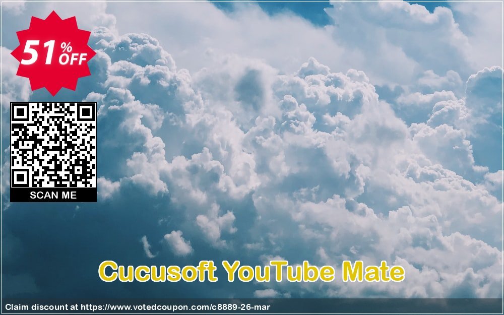 Cucusoft YouTube Mate Coupon, discount Cucusoft YouTube Mate Donation marvelous promotions code 2024. Promotion: Cucusoft discount coupons (8889)