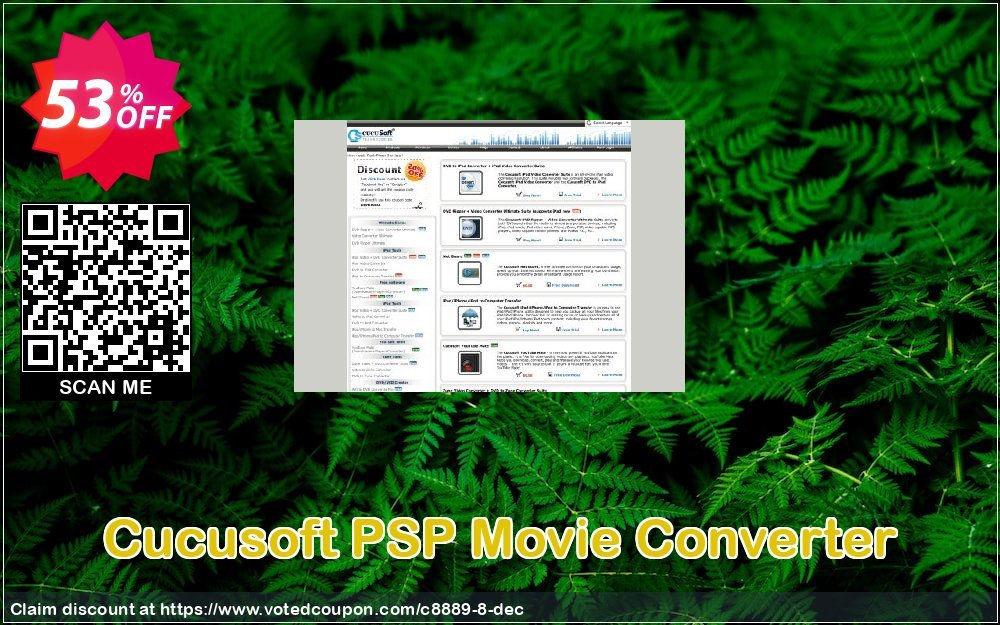 Cucusoft PSP Movie Converter Coupon, discount Cucusoft PSP Movie Converter dreaded offer code 2024. Promotion: Cucusoft discount coupons (8889)