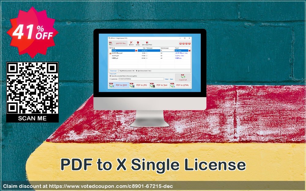 PDF to X Single Plan Coupon, discount 40% OFF PDF to X Single License, verified. Promotion: Awesome offer code of PDF to X Single License, tested & approved