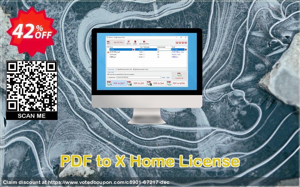 PDF to X Home Plan Coupon, discount 41% OFF PDF to X Home License, verified. Promotion: Awesome offer code of PDF to X Home License, tested & approved