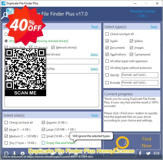 Duplicate File Finder Plus Home Plan Coupon Code May 2024, 40% OFF - VotedCoupon