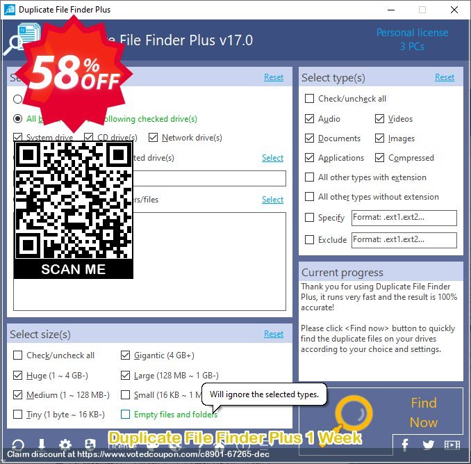 Duplicate File Finder Plus 1 Week Coupon Code Apr 2024, 58% OFF - VotedCoupon