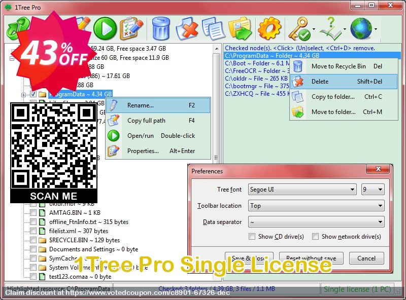 1Tree Pro Single Plan Coupon, discount 40% OFF 1Tree Pro Single License, verified. Promotion: Awesome offer code of 1Tree Pro Single License, tested & approved