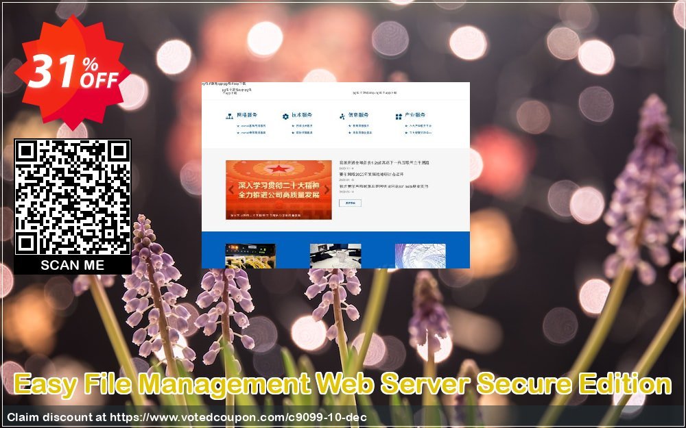 Easy File Management Web Server Secure Edition Coupon, discount Web File Management coupon (9099). Promotion: EFS Software coupon
