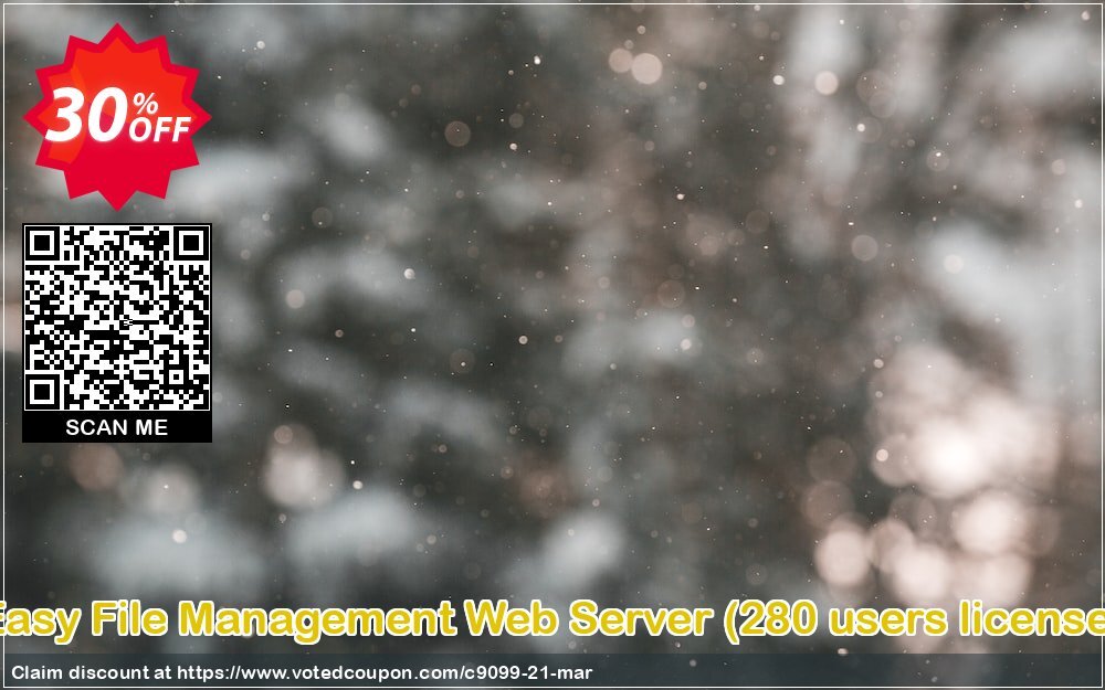 Easy File Management Web Server, 280 users Plan  Coupon, discount Web File Management coupon (9099). Promotion: EFS Software coupon