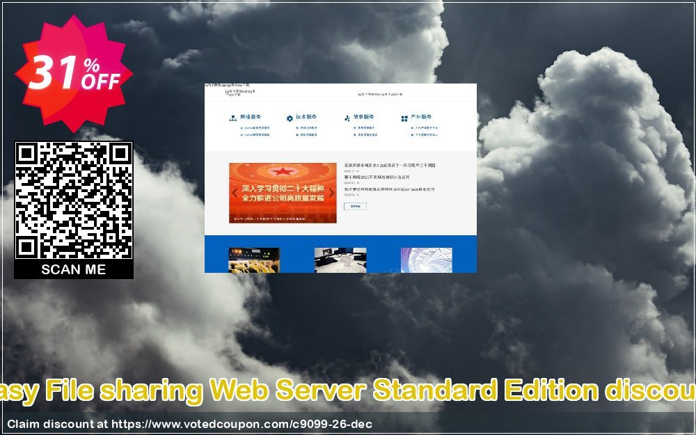 Easy File sharing Web Server Standard Edition discount Coupon, discount Web File Management coupon (9099). Promotion: EFS Software coupon