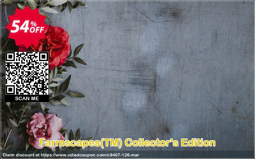 Farmscapes, TM Collector's Edition Coupon, discount Discount 50% for all products. Promotion: 