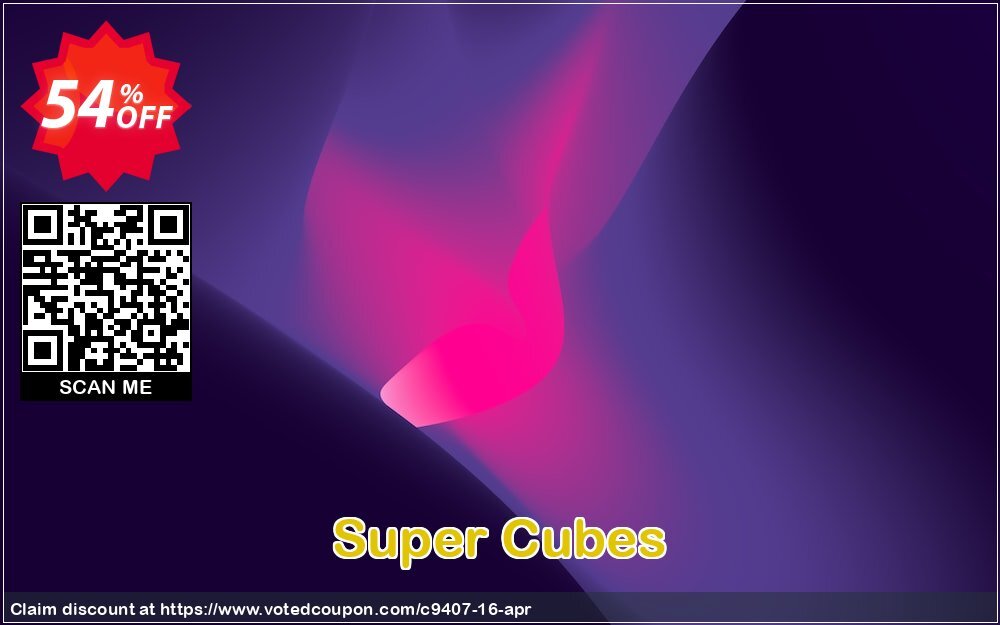 Super Cubes Coupon, discount Discount 50% for all products. Promotion: