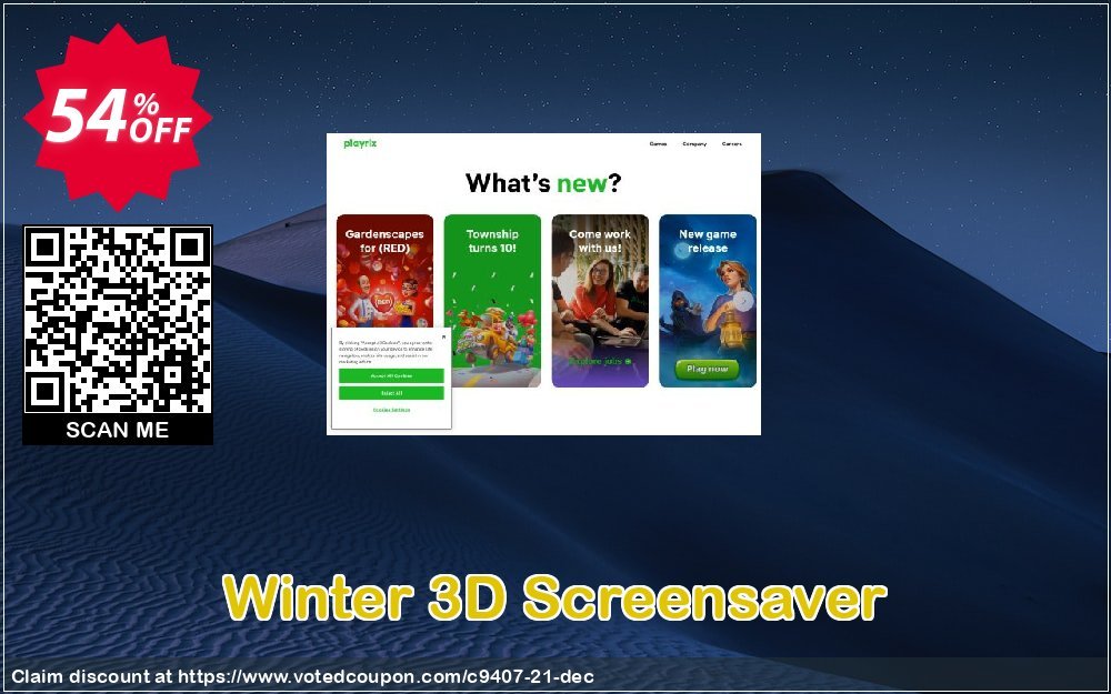 Winter 3D Screensaver Coupon, discount Discount 50% for all products. Promotion: 