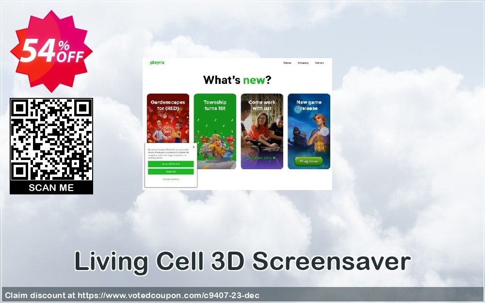 Living Cell 3D Screensaver Coupon, discount Discount 50% for all products. Promotion: 