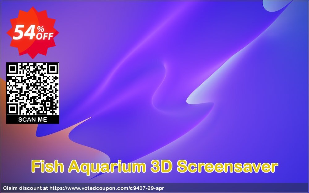 Fish Aquarium 3D Screensaver Coupon, discount Discount 50% for all products. Promotion:
