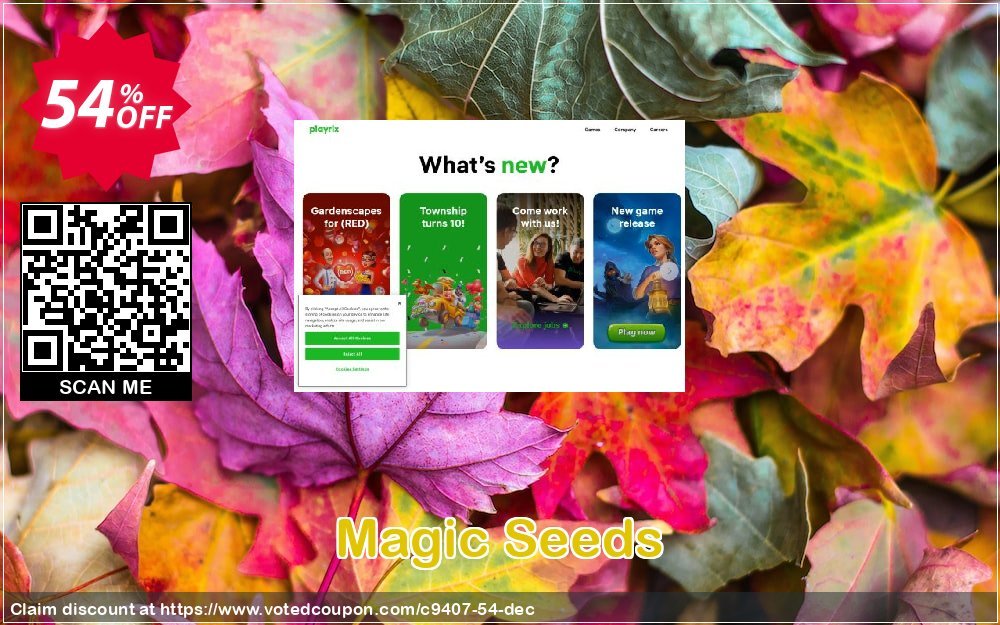 Magic Seeds Coupon, discount Discount 50% for all products. Promotion: 