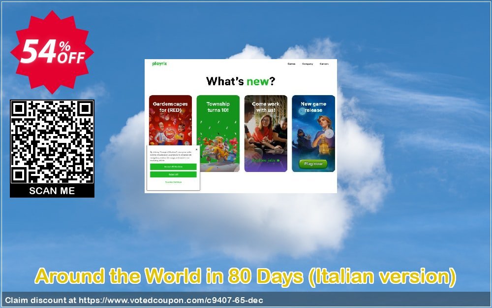 Around the World in 80 Days, Italian version  Coupon, discount Discount 50% for all products. Promotion: 