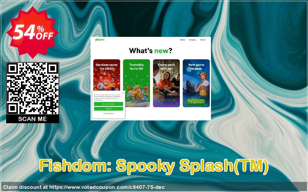 Fishdom: Spooky Splash, TM  Coupon, discount Discount 50% for all products. Promotion: 