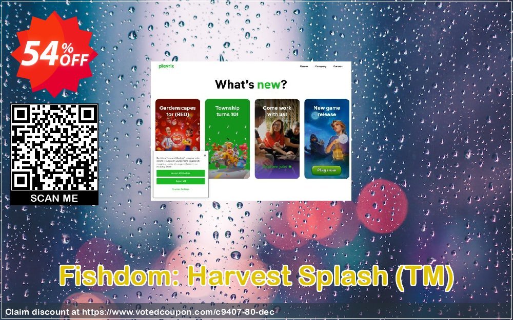 Fishdom: Harvest Splash, TM  Coupon, discount Discount 50% for all products. Promotion: 